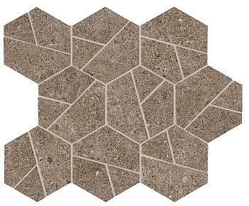 Мозаика Boost Stone Taupe Mosaico Hex 25x28.5